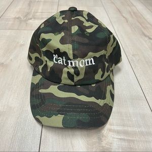 Unisex baseball hat- cat mom- camouflage
